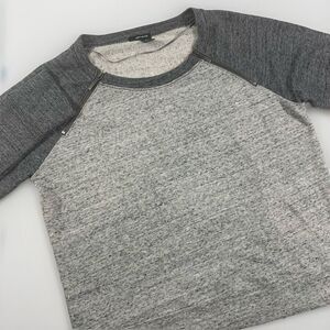 NWT DKNY Jeans Pullover Sweatshirt Women's XL Long Sleeve Gray Colorblock Zipper